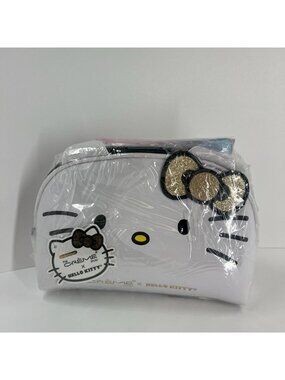 The Crème Shop X Hello Kitty Gold Mystery Bundle Makeup Bag Skincare Set White